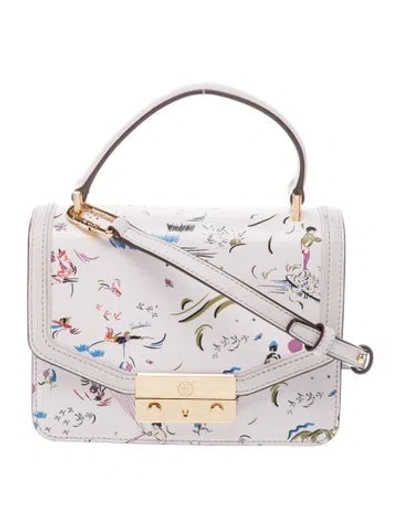Pre-owned Tory Burch Saffiano Leather Top Handle Bag In Pink