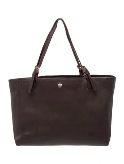 Pre-owned Tory Burch Saffiano Leather Tote In Brown