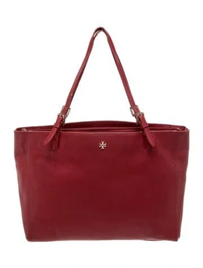 Pre-owned Tory Burch Saffiano Leather Tote In Red