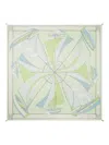 Tory Burch Sailboat Spiral Silk Square Scarf