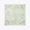 Tory Burch Sailboat Spiral Silk Square Scarf In Green
