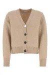 Tory Burch Wool Cardigan In Beige