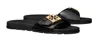Tory Burch Patent Synthetic Leather Buckle Slide In Black