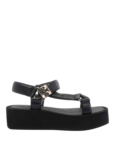 Tory Burch Black Mellow Platform Sandals