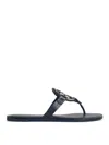 Tory Burch Miller Nappa Leather Logo Sandals