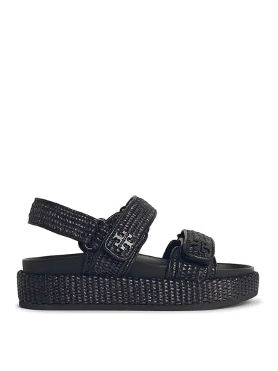 Tory Burch Kira Black Leather Sandals