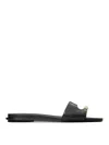 Tory Burch Pierced Slide Flat Shoes With Soft Caprine Leather In Multi
