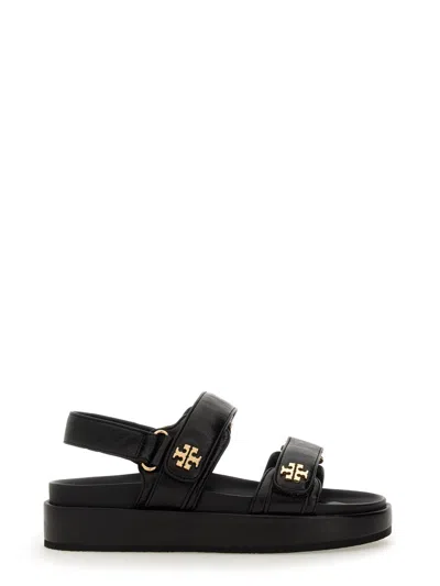 Tory Burch Kira Leather Slingback Sandals In Black