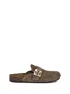 Tory Burch Mellow Logo Shearling Flat Mules