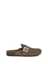 Tory Burch Mellow Logo Shearling Flat Mules