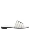 Tory Burch Ivory Leather Ines Slippers In White