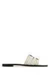 Tory Burch Ivory Leather Ines Slippers In White