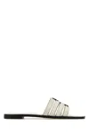 Tory Burch Ivory Leather Ines Slippers In White