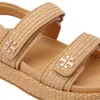 Tory Burch Raffia Kira Open Toe Textured Sole Sandals In Neutral
