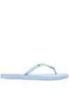 Tory Burch Slate Rubber Kira Thong Slippers In Blue