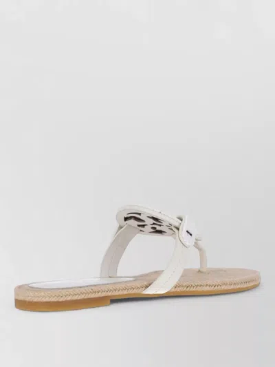 Tory Burch Sandals Ballet Style Decorative Detail In White