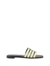 Tory Burch Ines Metallic Flat Slides In Neutral