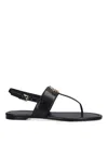 Tory Burch Eleanor Embellished Leather Sandals In Black