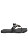 Tory Burch Miller Leather Sandals Detail Embellished In Brown