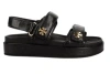 Tory Burch Kira Sport Leather Sandals In Black