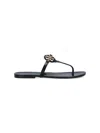 Tory Burch Embellished Thong Sandals In Black