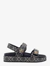 Tory Burch 35mm T Mono Kira Sport Jacquard Sandals In Blue