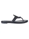 Tory Burch Miller Crystal-embellished Thong Sandals In Blue
