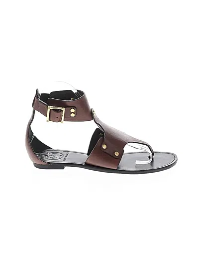 Pre-owned Tory Burch Sandals In Brown