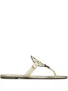 Tory Burch Miller Metallic Sandals In Gold