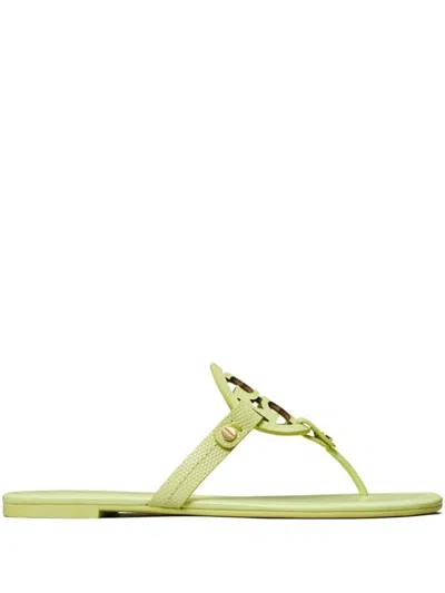 Tory Burch Women's Miller Leather Sandals In Lime Leaf