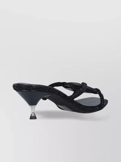 TORY BURCH SANDALS HEELED EMBELLISHED STRAPS