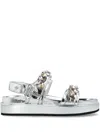 Tory Burch Woman Sandals Silver Size 6 Synthetisches Material In Silver