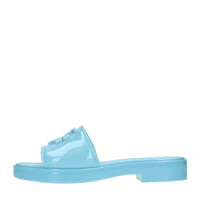 Tory Burch Eleanor Jelly Rubber Slides In Blue
