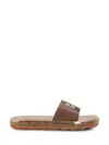 Tory Burch Bubble Jelly Crystal-embellished Slides In Peanut/clay