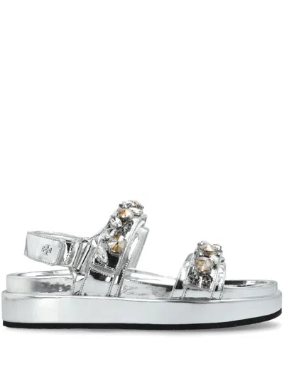 Tory Burch Sandals In Silver