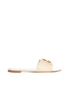 Tory Burch Eleanor Leather Slides In White