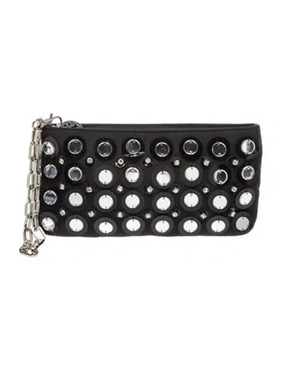 Pre-owned Tory Burch Satin Clutch In Black