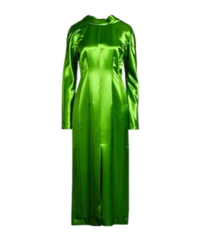 Tory Burch Satin Dress In Green