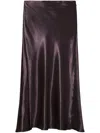 Tory Burch Satin Skirt In Violett