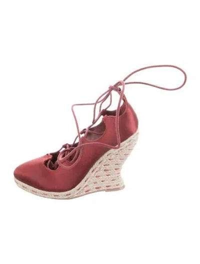 Pre-owned Tory Burch Satin Pumps In Pink