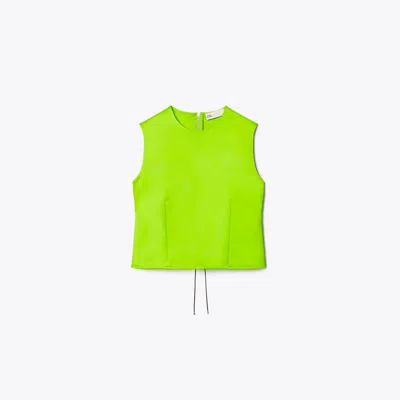Tory Burch Satin Shell Top In Green
