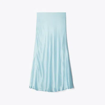 Tory Burch Satin Skirt In Blue