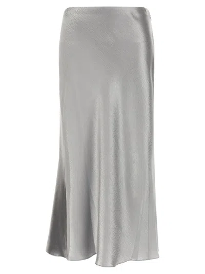 Tory Burch Satin Skirts Gray