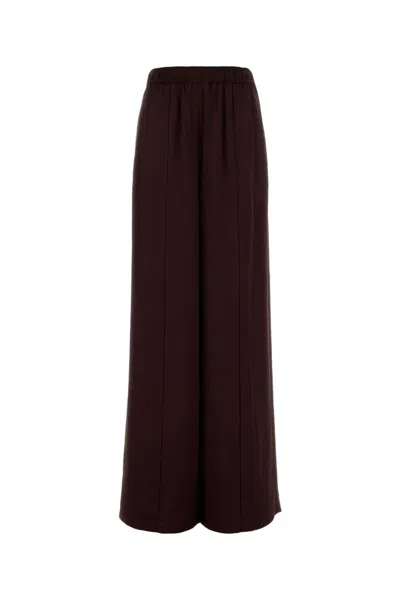Tory Burch Satin Wide-leg Pant In Burgundy