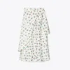 Tory Burch Satin Wrap Skirt In Multi