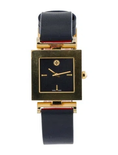 Pre-owned Tory Burch Sawyer Twist Reversible Watch In Multicolor