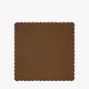 Tory Burch Scalloped Dinner Linen Napkin, Set Of 6 In Brown