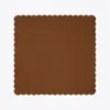 Tory Burch Scalloped Dinner Linen Napkin, Set Of 6 In Brown