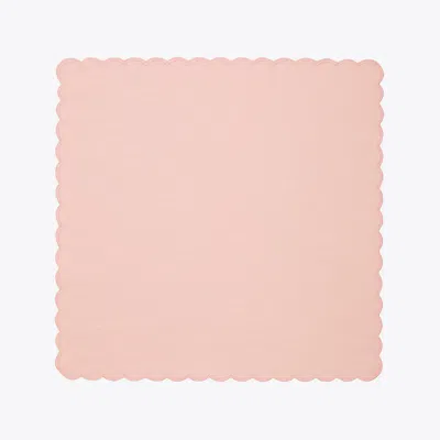 Tory Burch Scalloped Dinner Linen Napkin, Set Of 6 In Petal Pink