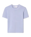 Tory Burch Scalloped Wool Top In Purple